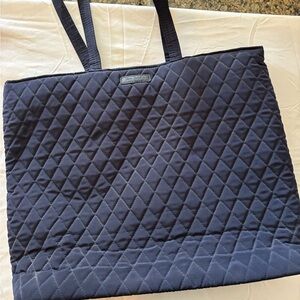Vera Bradley Navy Quilted Tote Bag